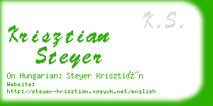 krisztian steyer business card